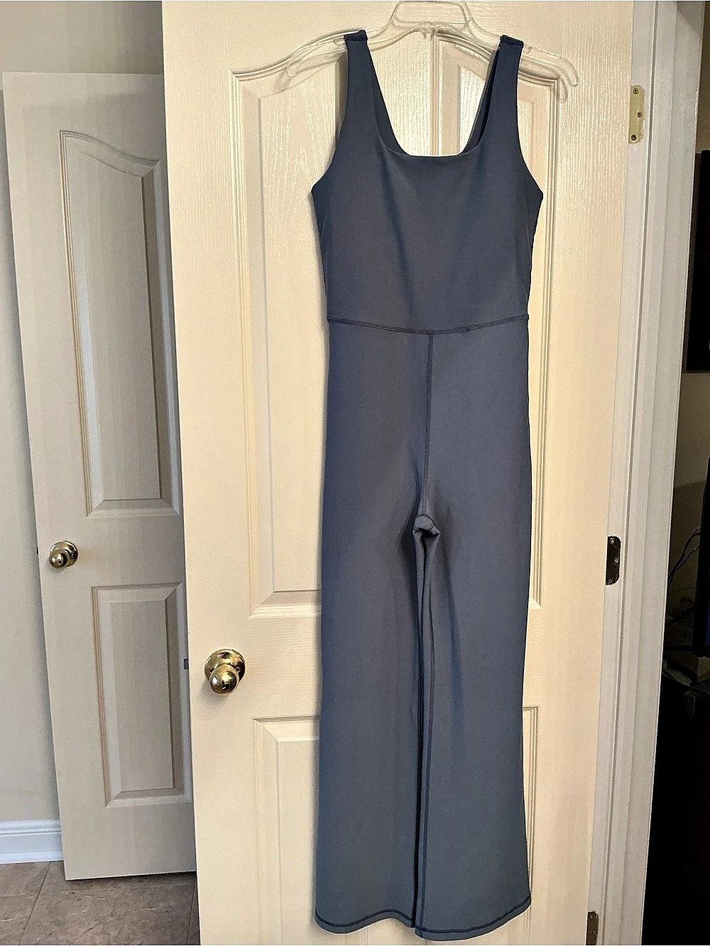 Old Navy Sleeveless PowerSoft Flared Jumpsuit Blue